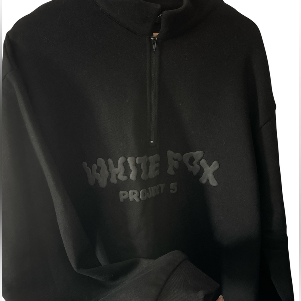 White Fox Quarter Zip Sweatshirt - Picture 5 of 6